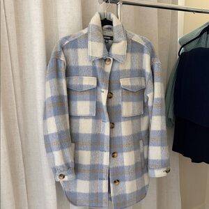 Plaid Button-Up Jacket